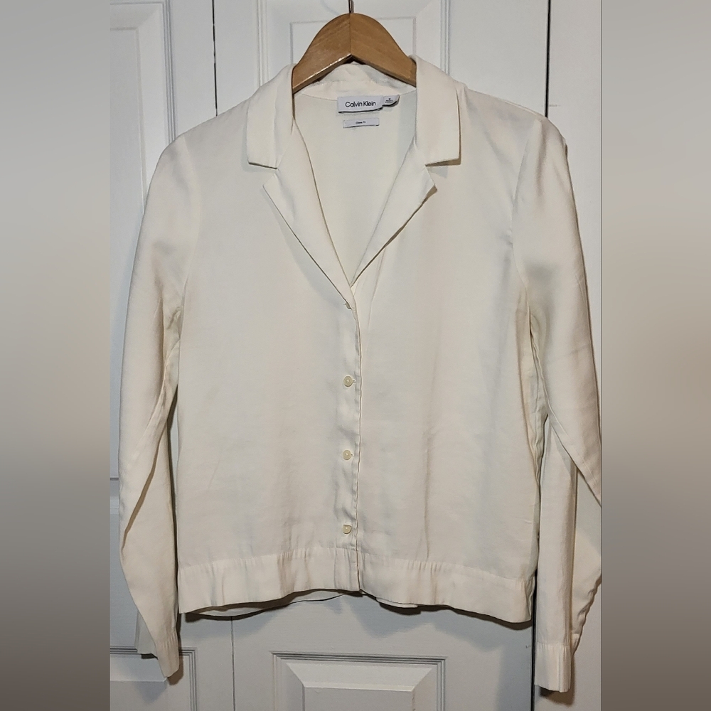 Calvin Klein Beige Collared Shirt